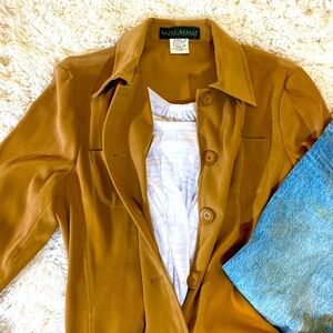HARVE BENARD HOLTMAN VINTAGE  made in UKRAINE TAN BEIGE JACKET s 14 P EU…